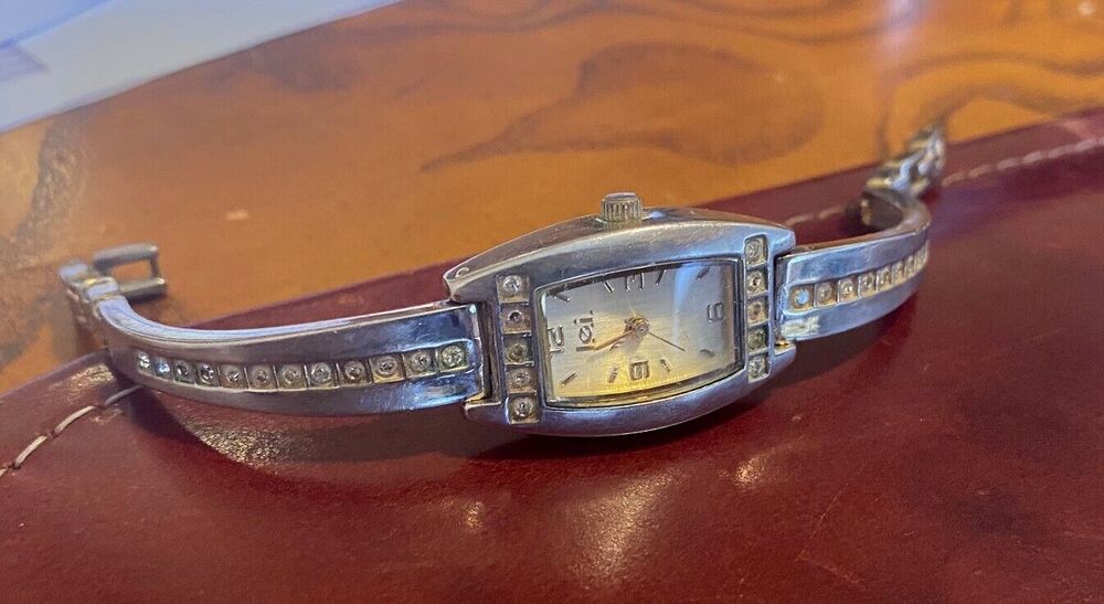 Women's LEI Watch, Silver Tone Bracelet with Crystal Accents